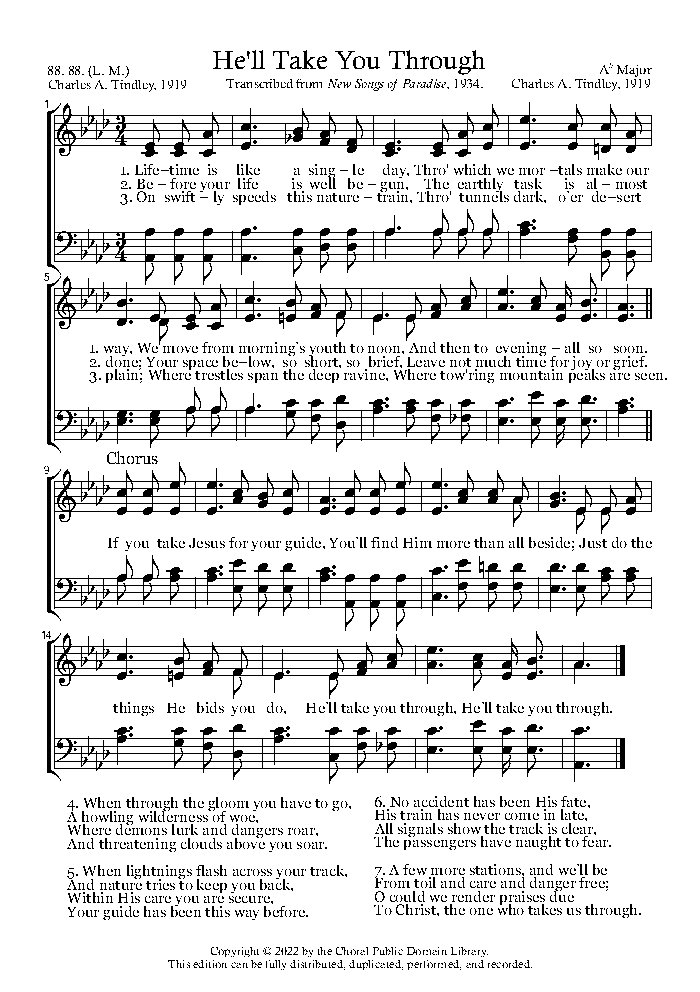 He'll Take You Through - Choir Script PDF Thumbnail