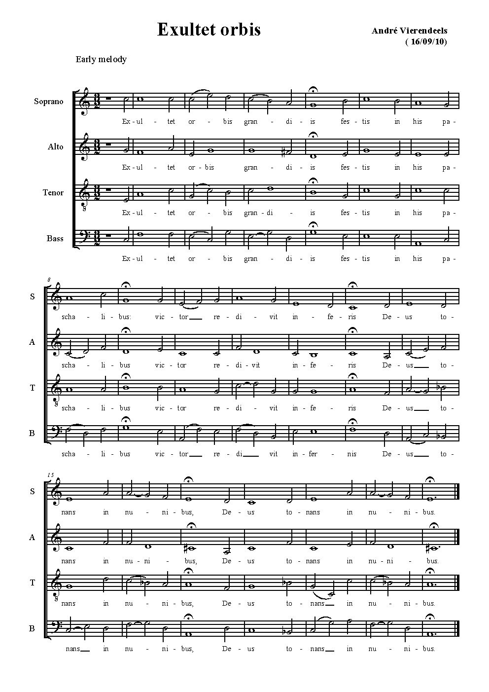 Exultet orbis I
