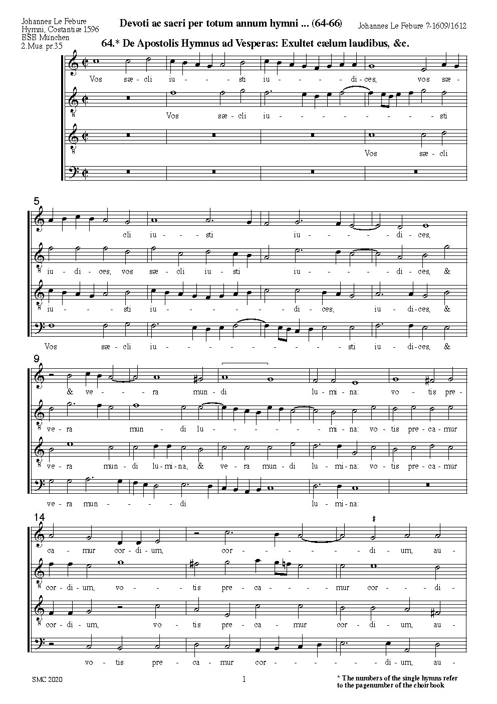 Exultet coelum - Choir Script PDF Thumbnail