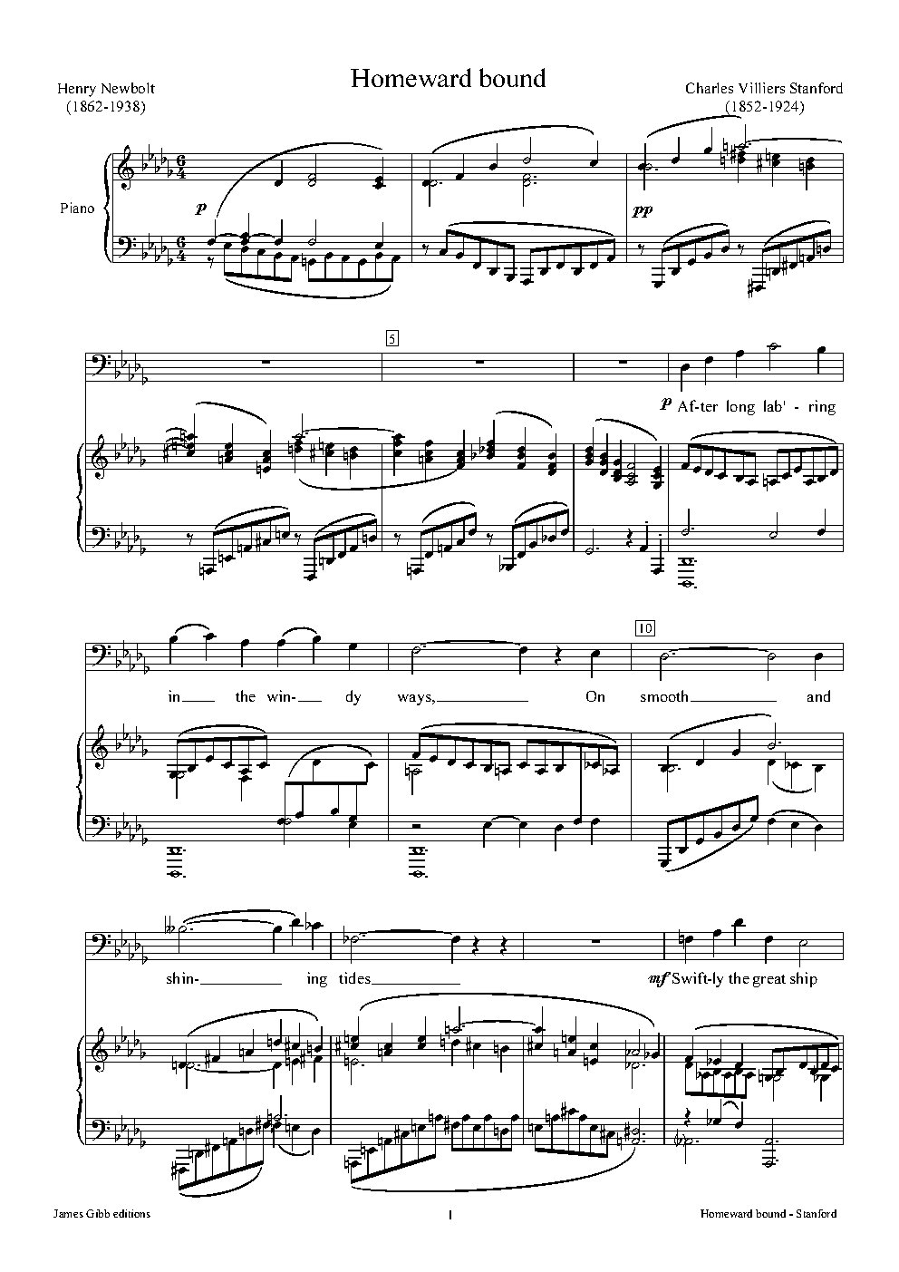 Homeward bound, Op. 91:4 - Choir Script PDF Thumbnail