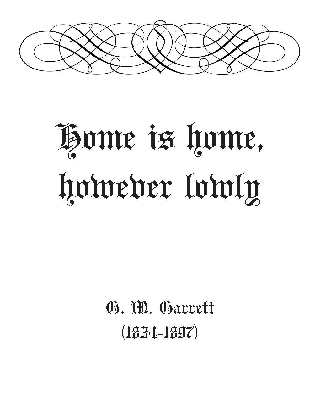 Home is home, however lowly - Choir Script PDF Thumbnail