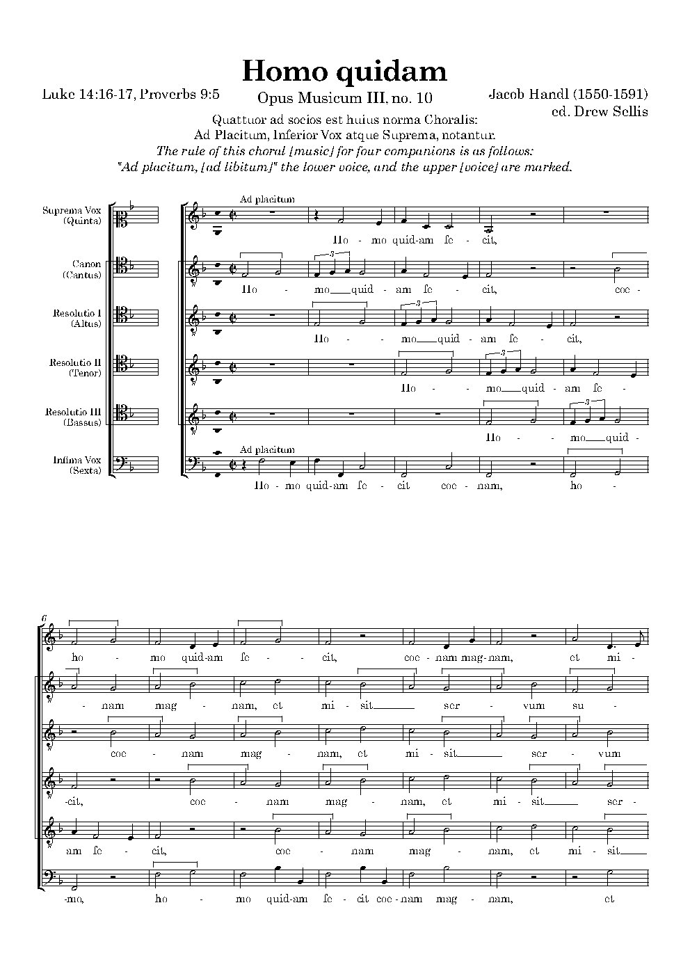 Homo quidam - Choir Script PDF Thumbnail