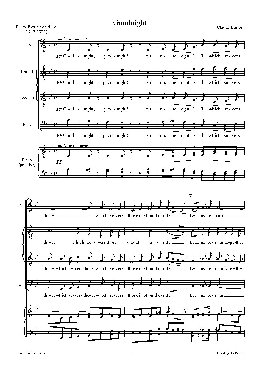 Goodnight - Choir Script PDF Thumbnail