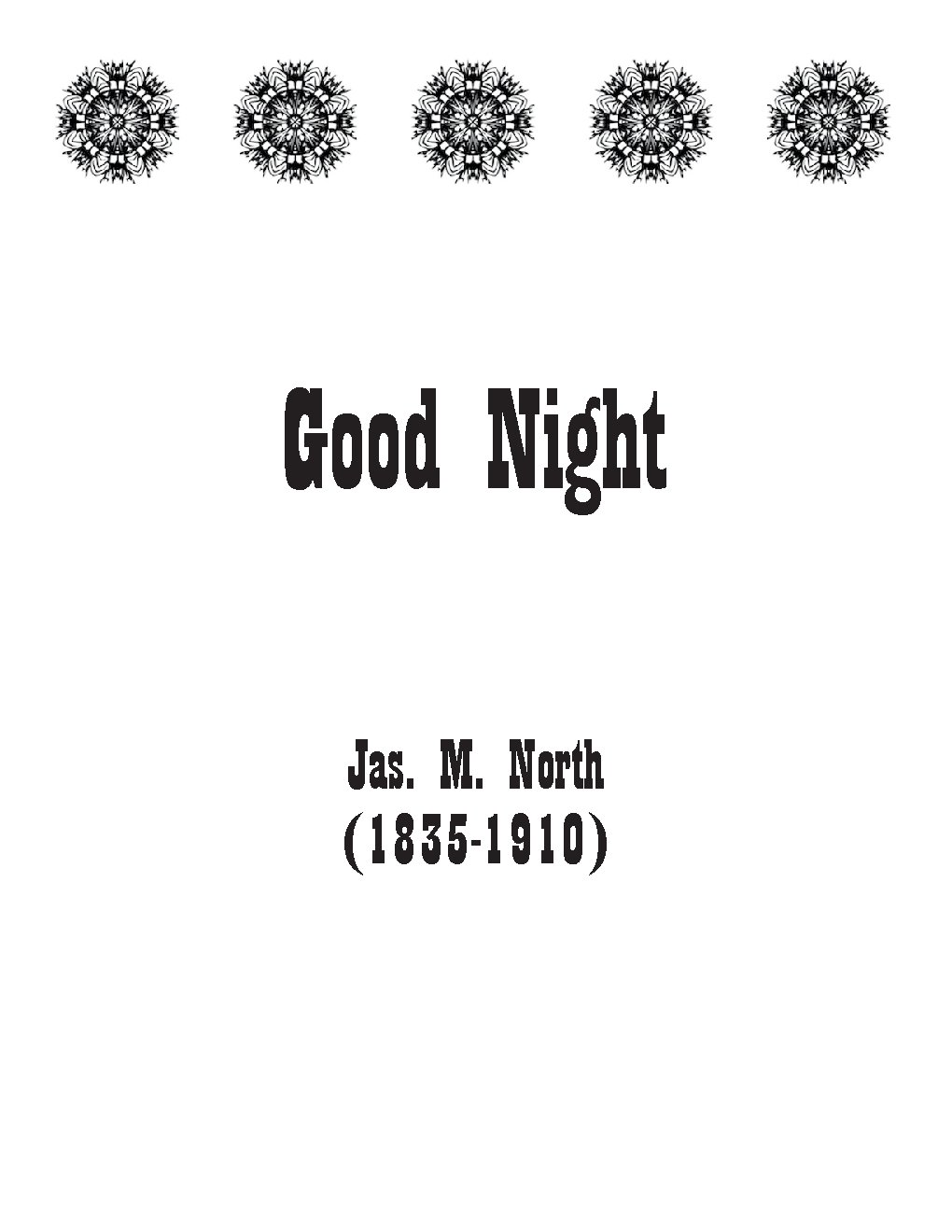 Good night - Choir Script PDF Thumbnail