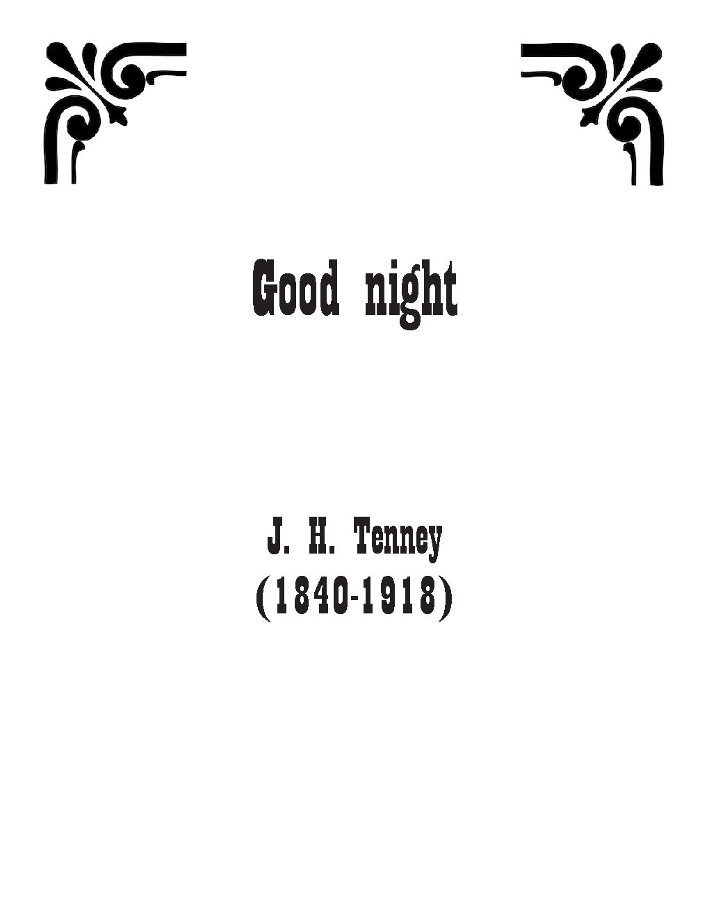 Good night