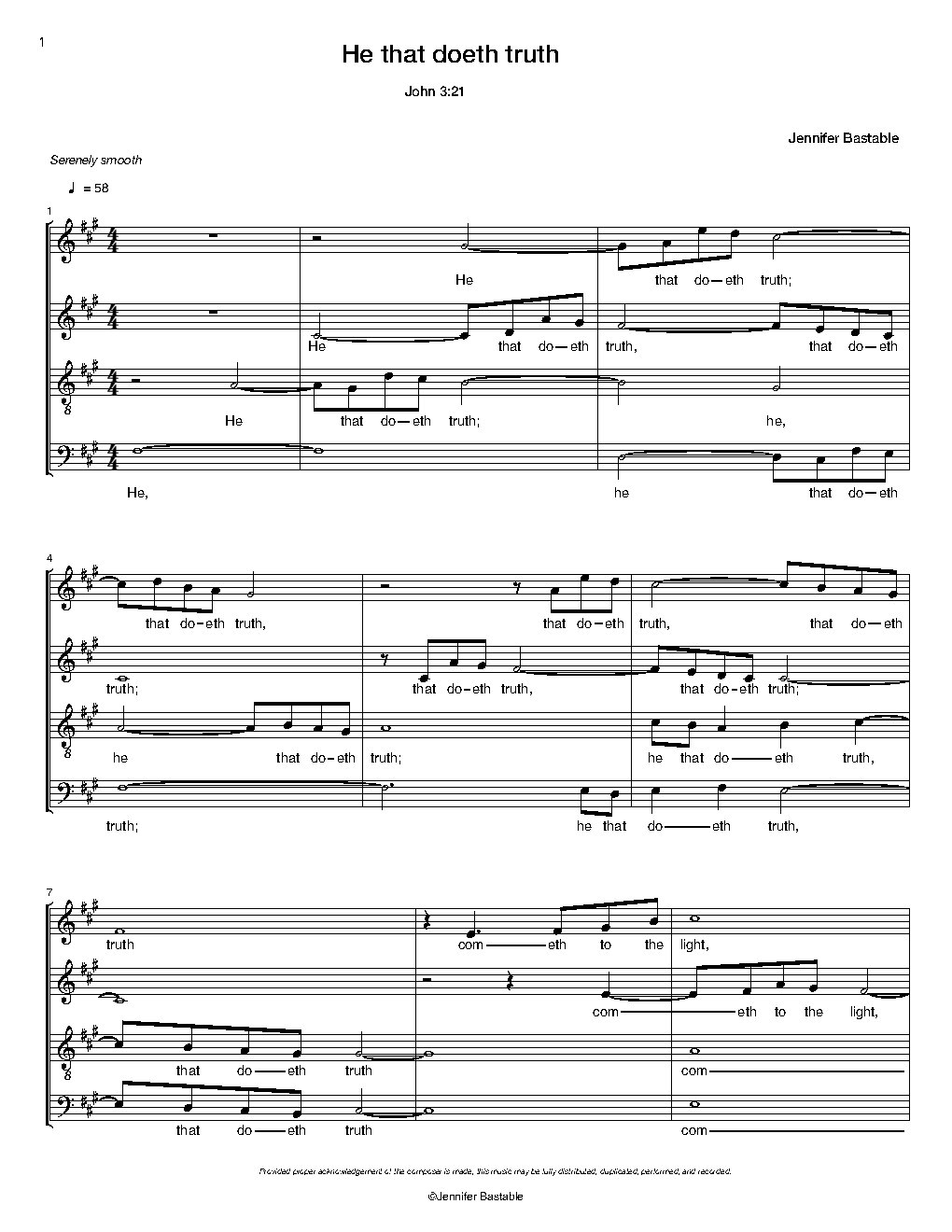 He that doeth truth - Choir Script PDF Thumbnail