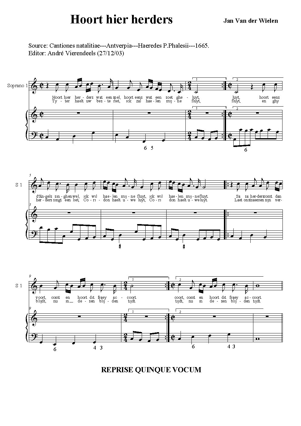 Hoort hier herders - Choir Script PDF Thumbnail