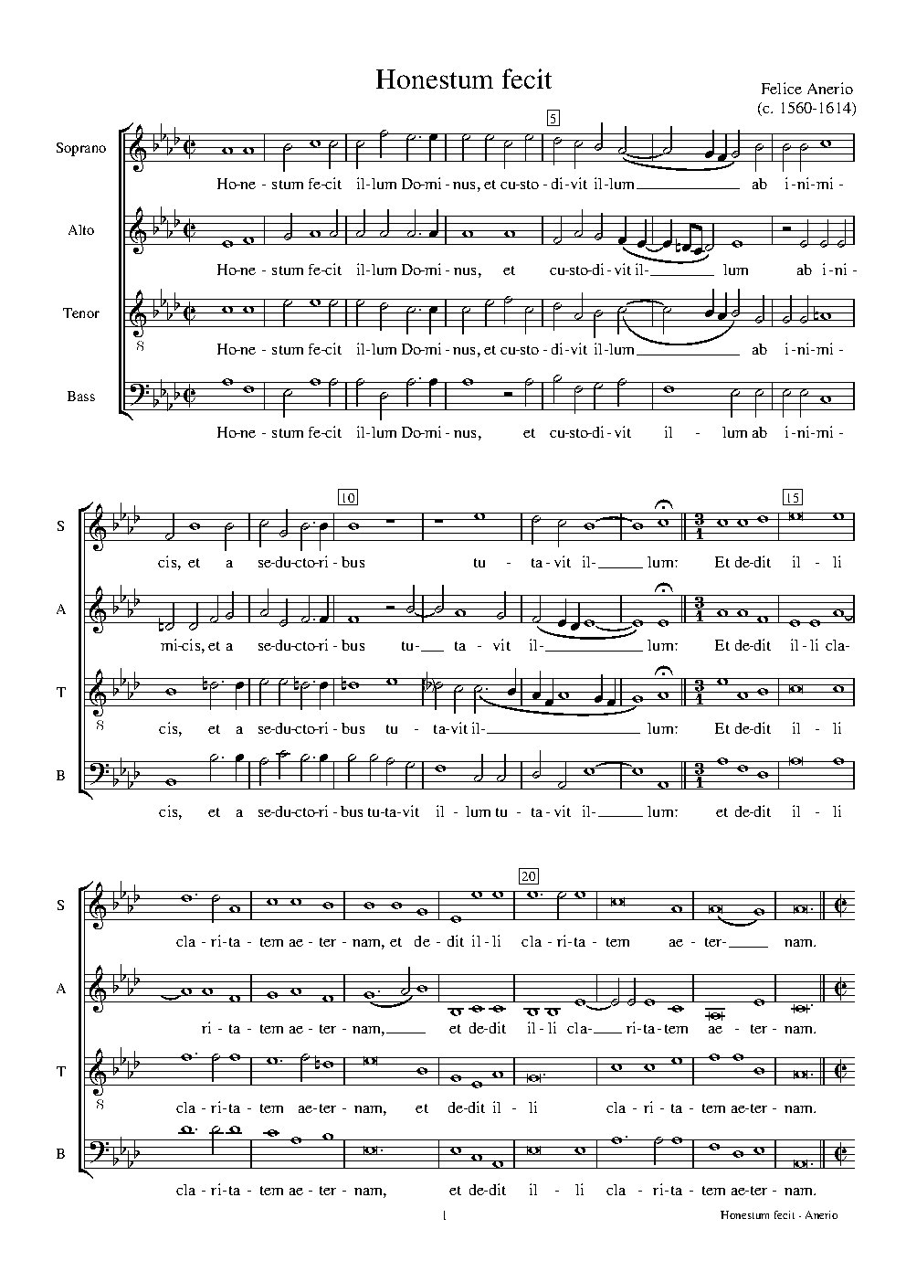 Honestum fecit