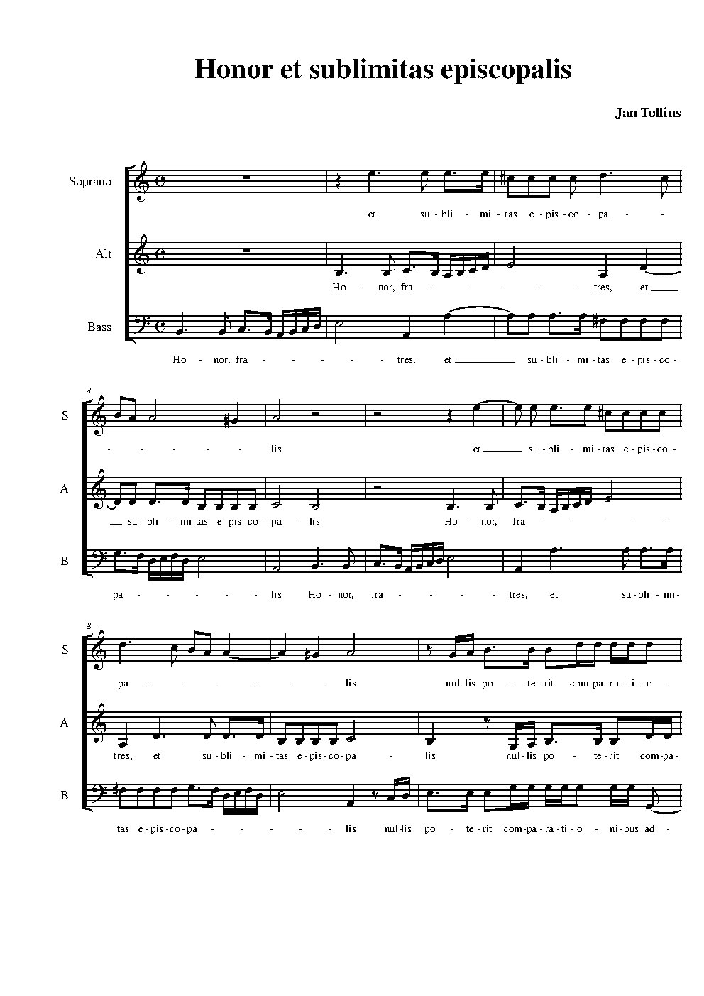 Honor et sublimitas episcopalis - Choir Script PDF Thumbnail