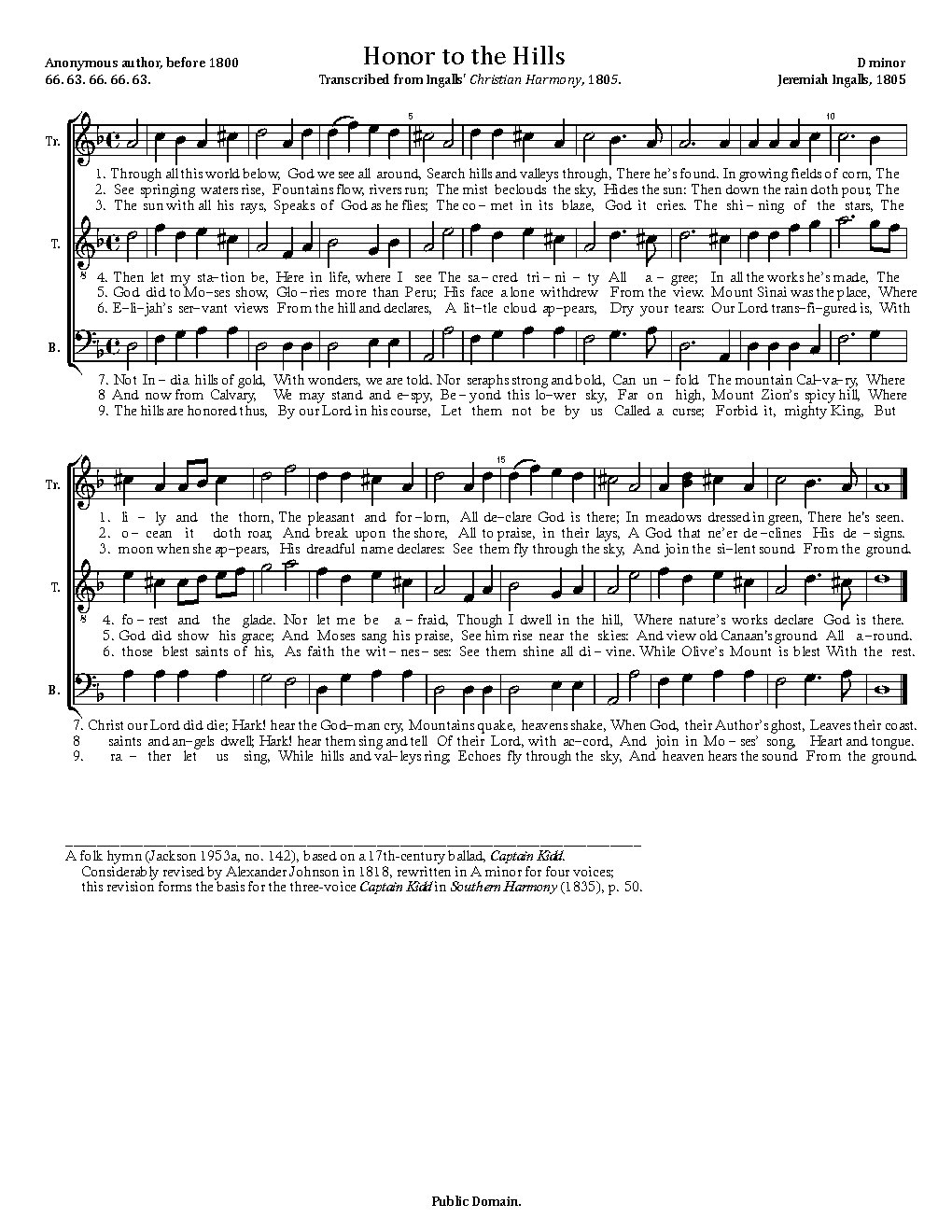 Honor to the Hills - Choir Script PDF Thumbnail