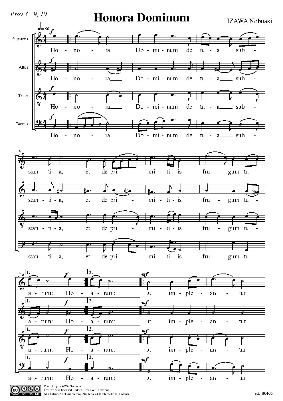 Honora Dominum - Choir Script PDF Thumbnail