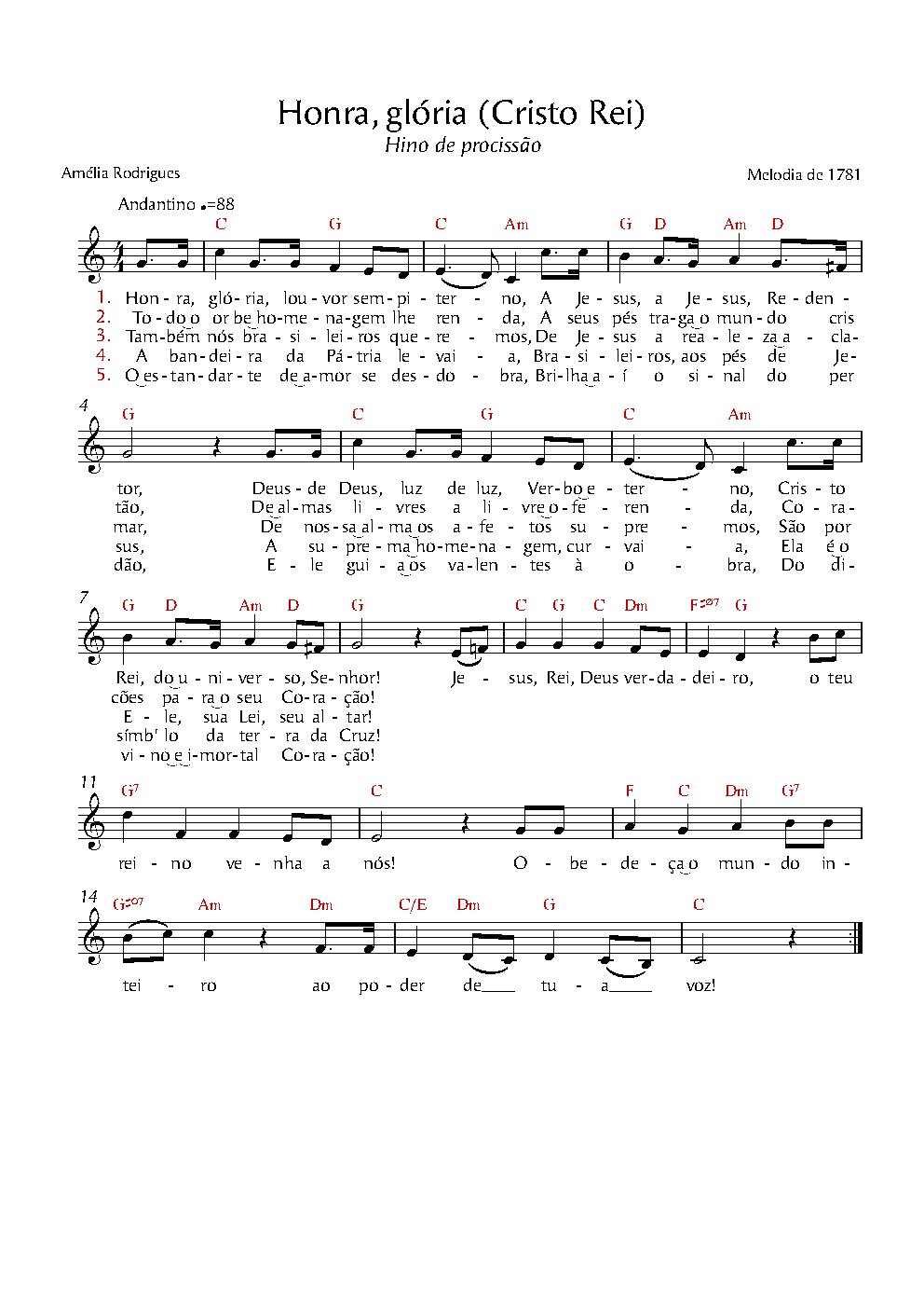 Honra, glória (Cristo Rei)
