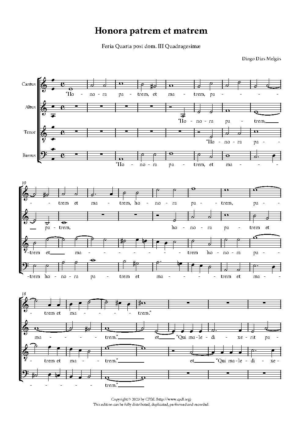 Honora patrem et matrem