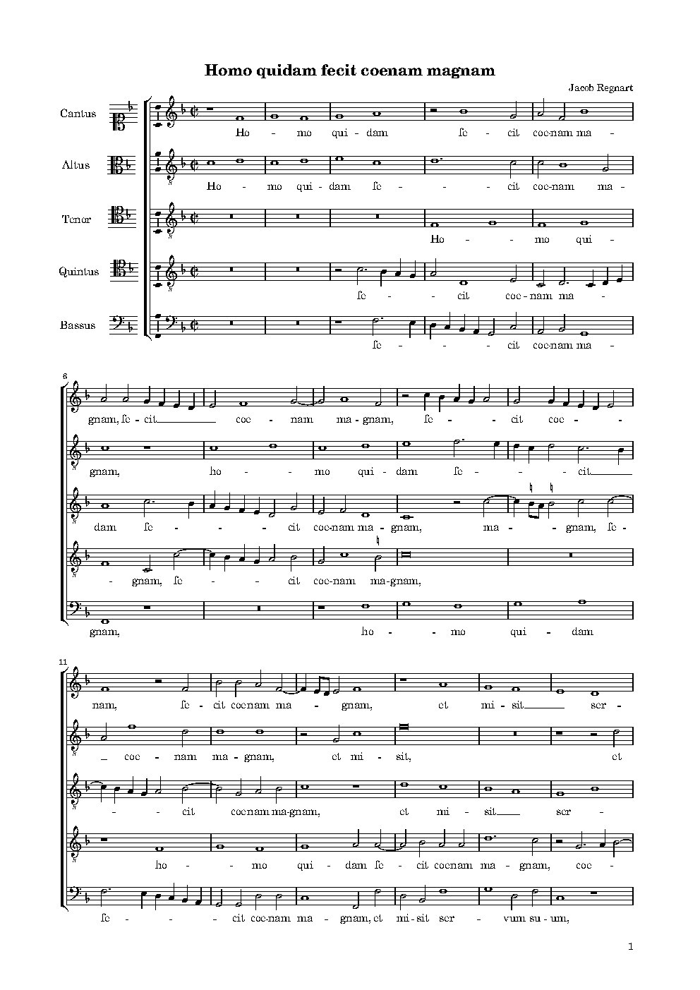 Homo quidam fecit coenam magnam
