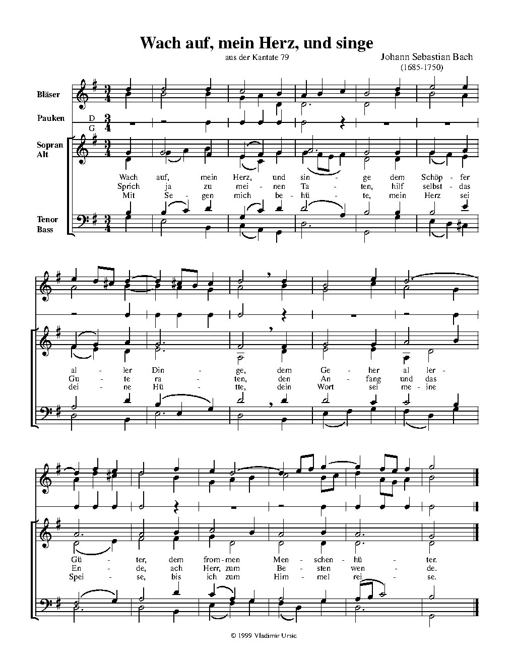Gott der Herr ist Sonn und Schild, BWV 79