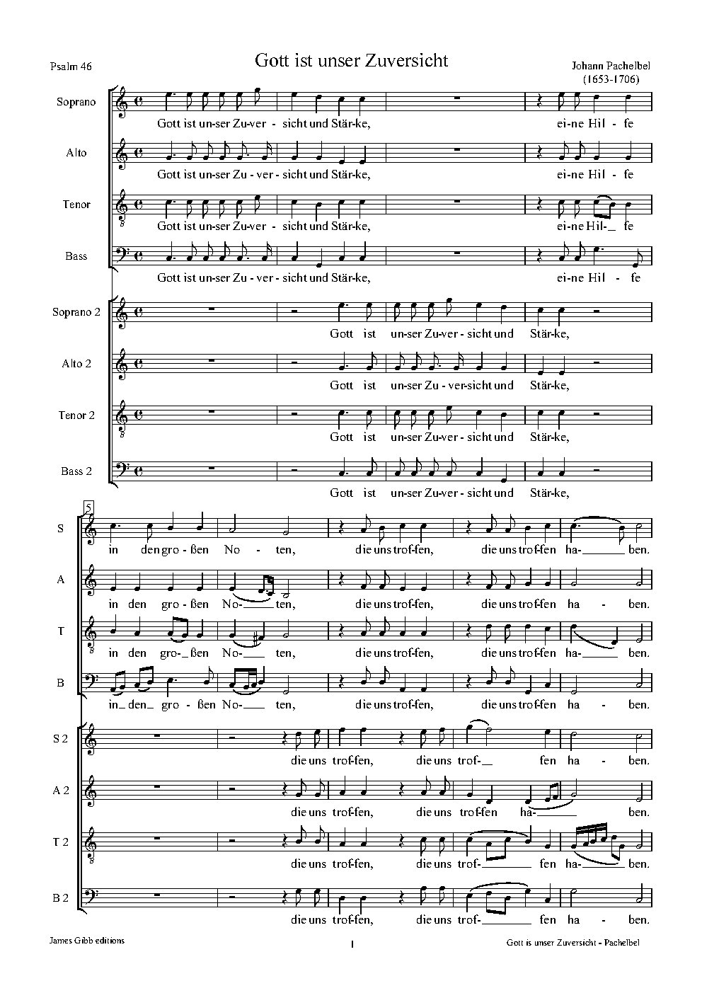 Gott ist unser Zuversicht - Choir Script PDF Thumbnail