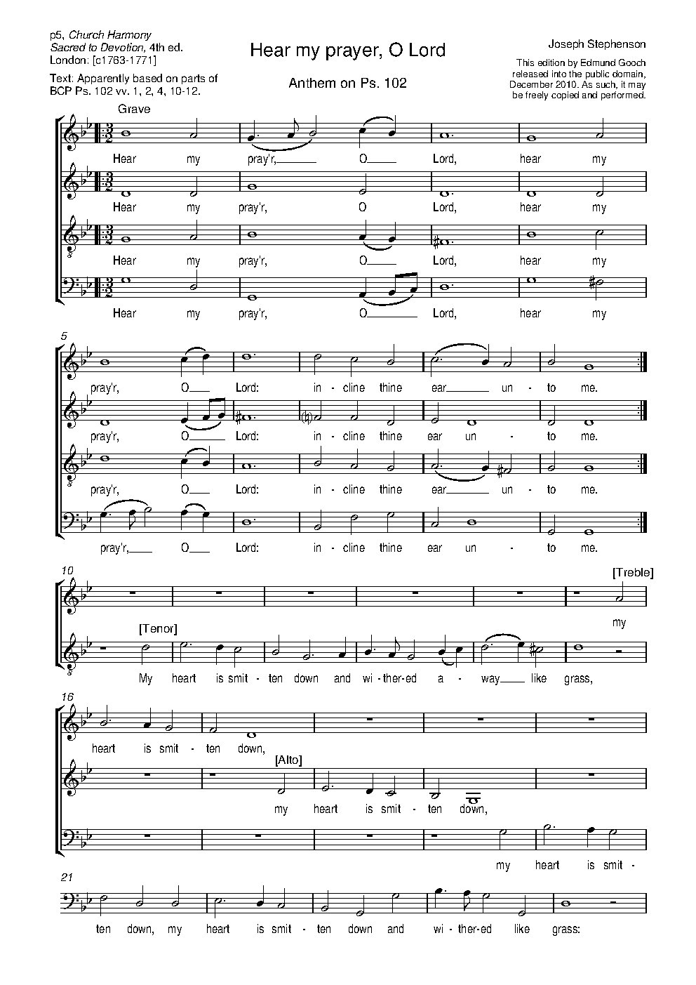 Hear my prayer, O Lord