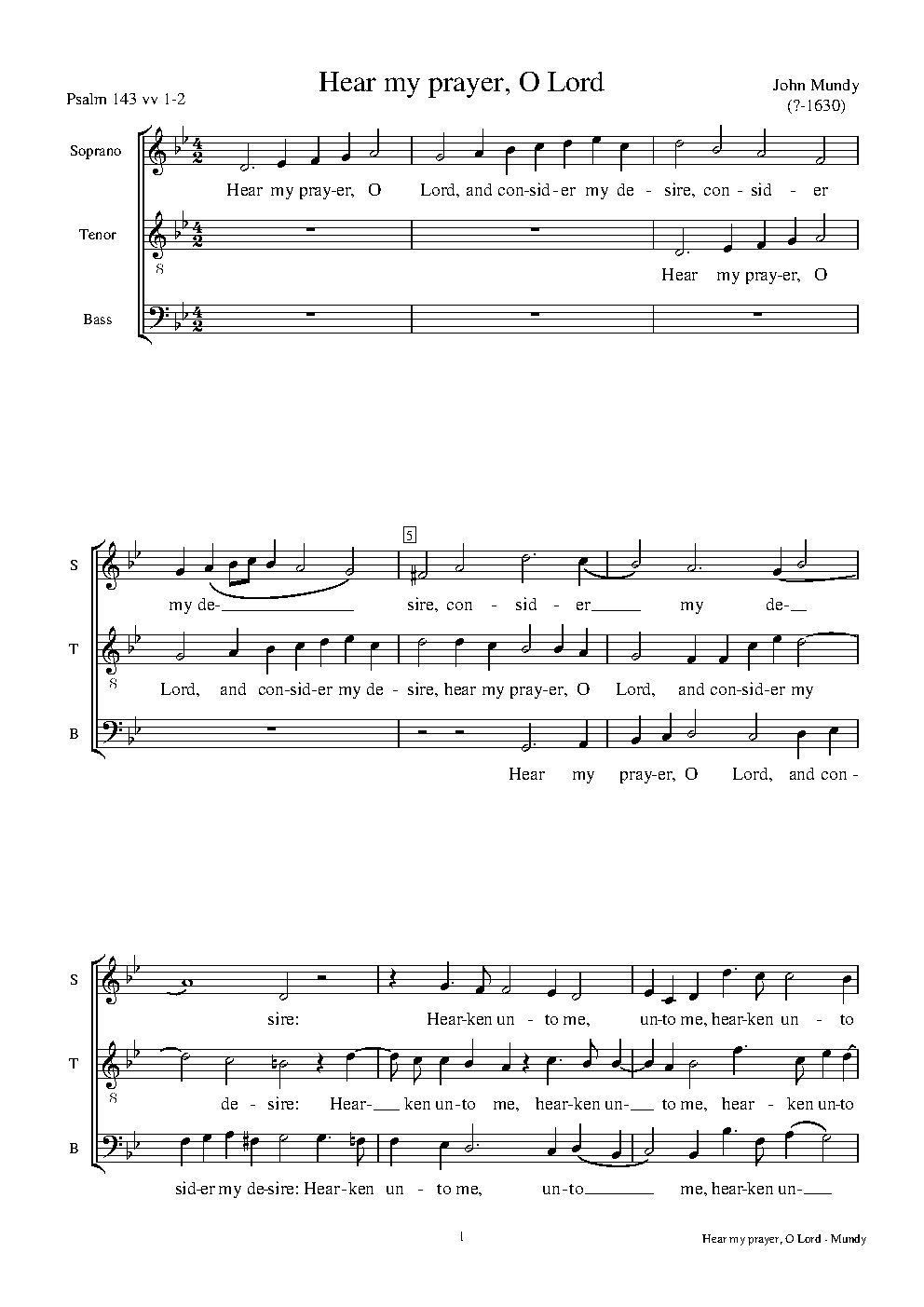 Hear my prayer, O Lord