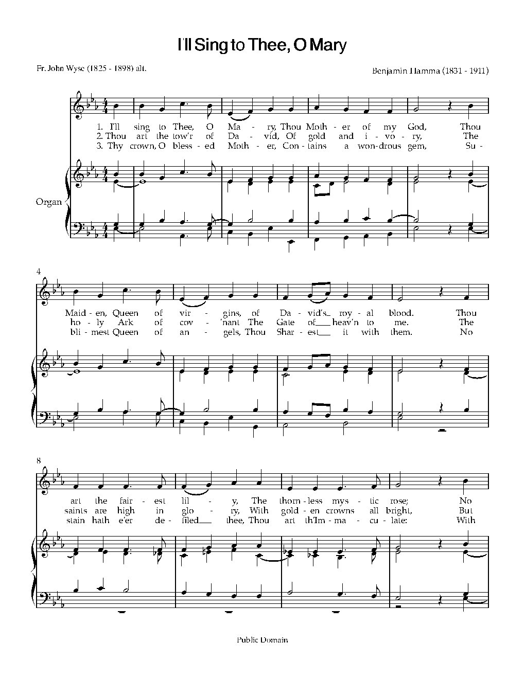 I'll Sing to Thee, O Mary