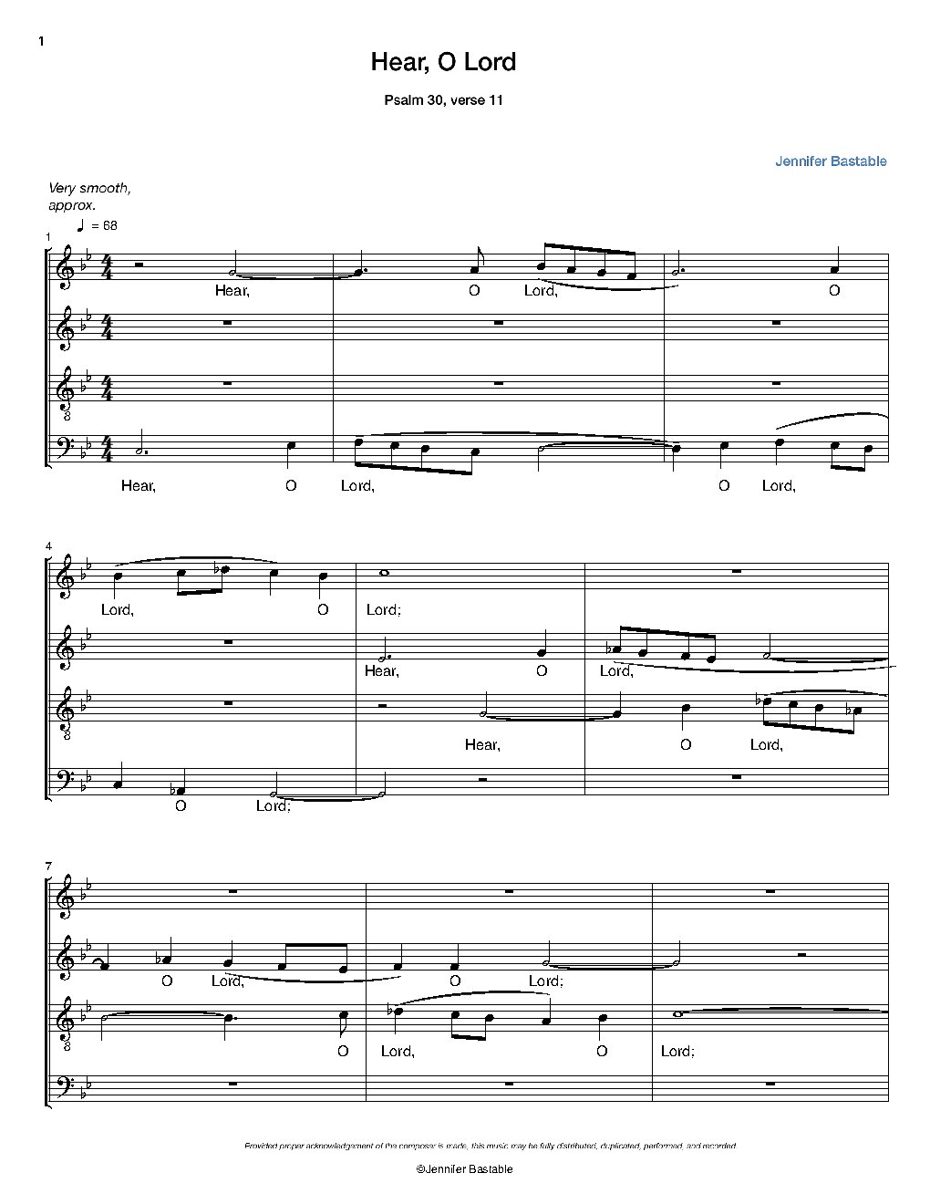 Hear, O Lord - Choir Script PDF Thumbnail