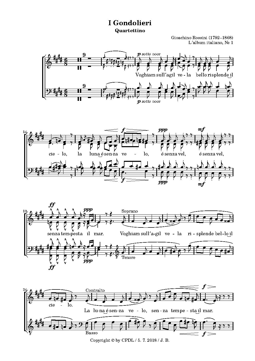 I Gondolieri - Choir Script PDF Thumbnail