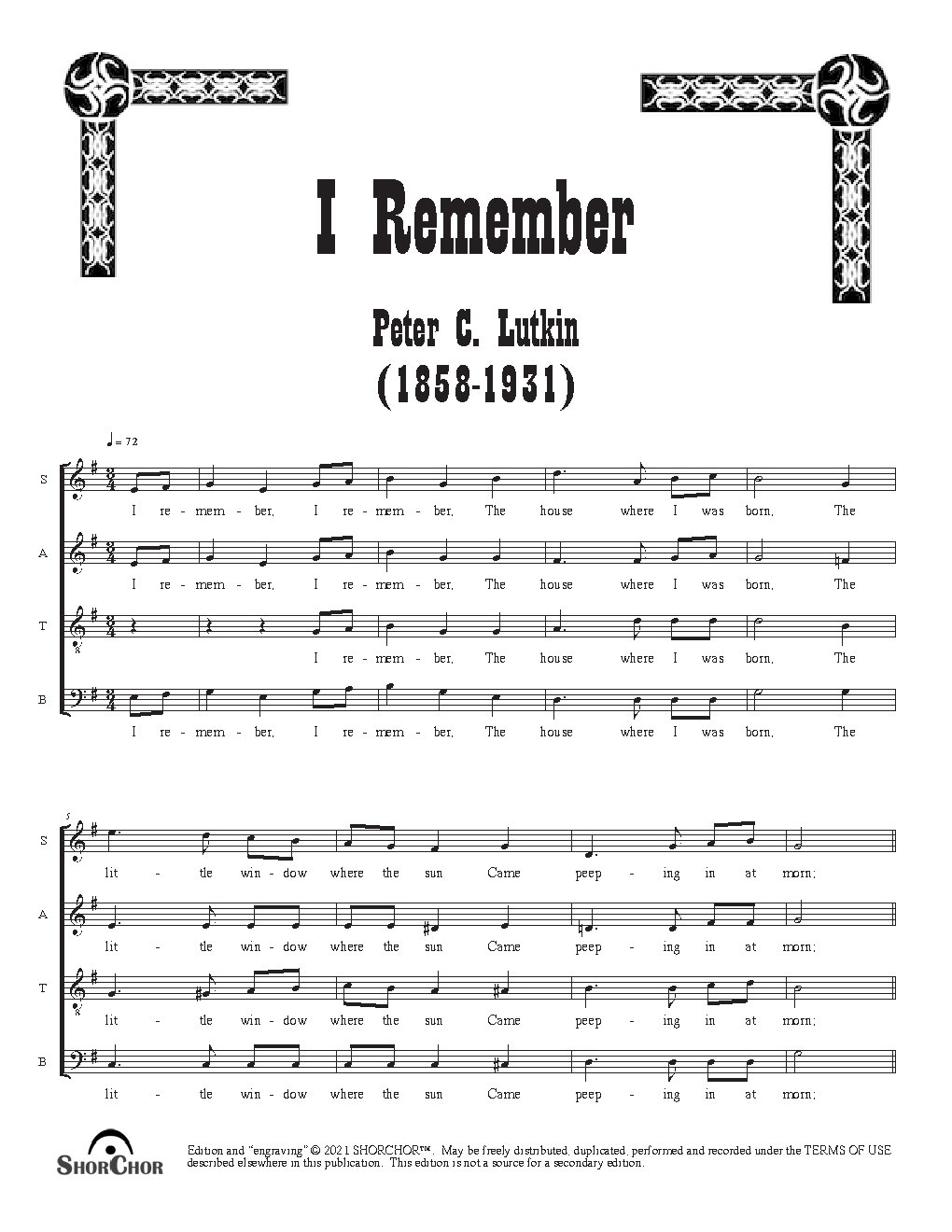 I Remember - Choir Script PDF Thumbnail
