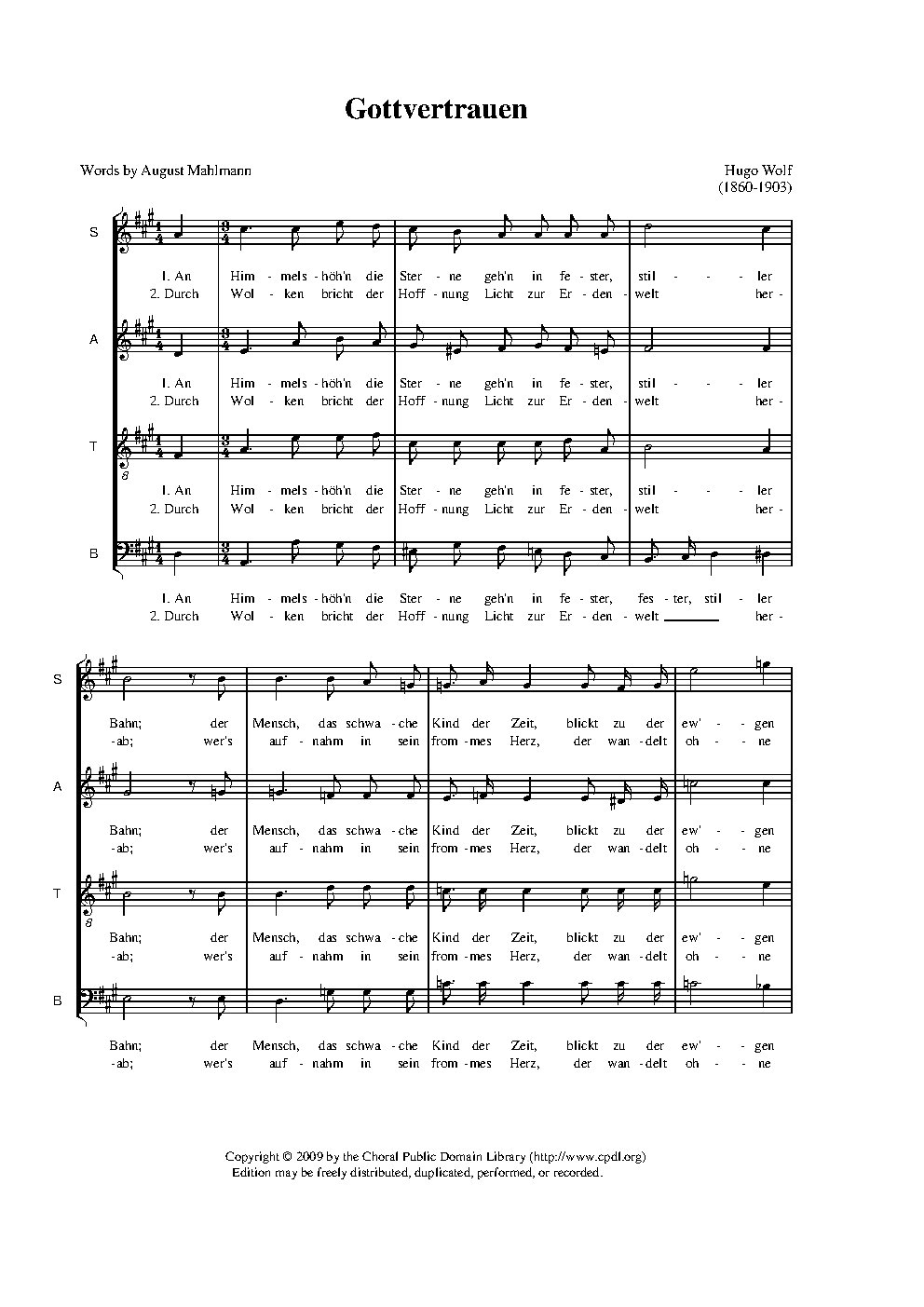 Gottvertrauen - Choir Script PDF Thumbnail