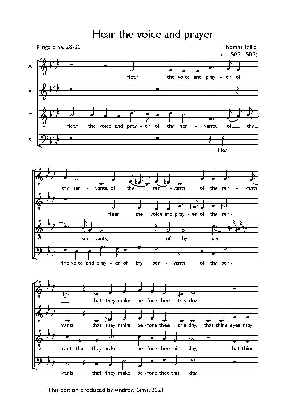 Hear the voice and prayer