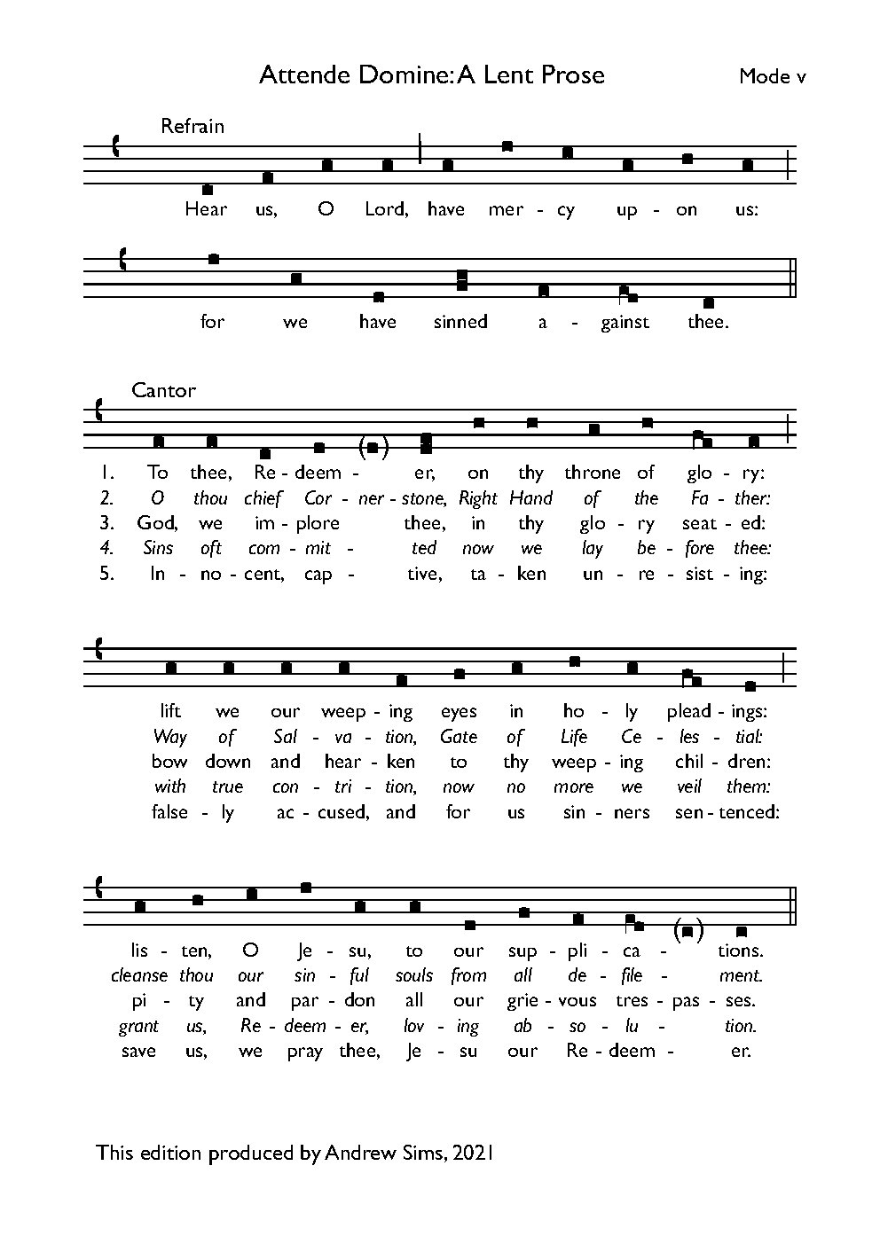 Hear us, O Lord