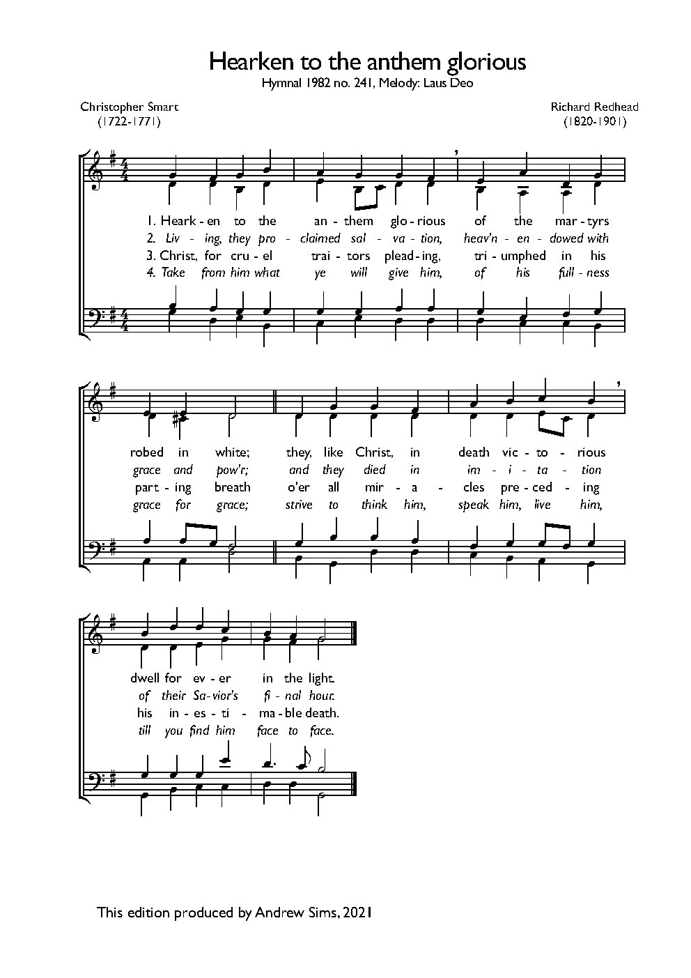 Hearken to the anthem glorious