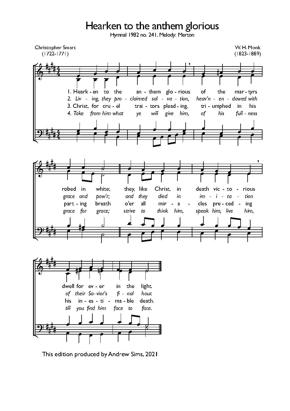Hearken to the anthem glorious