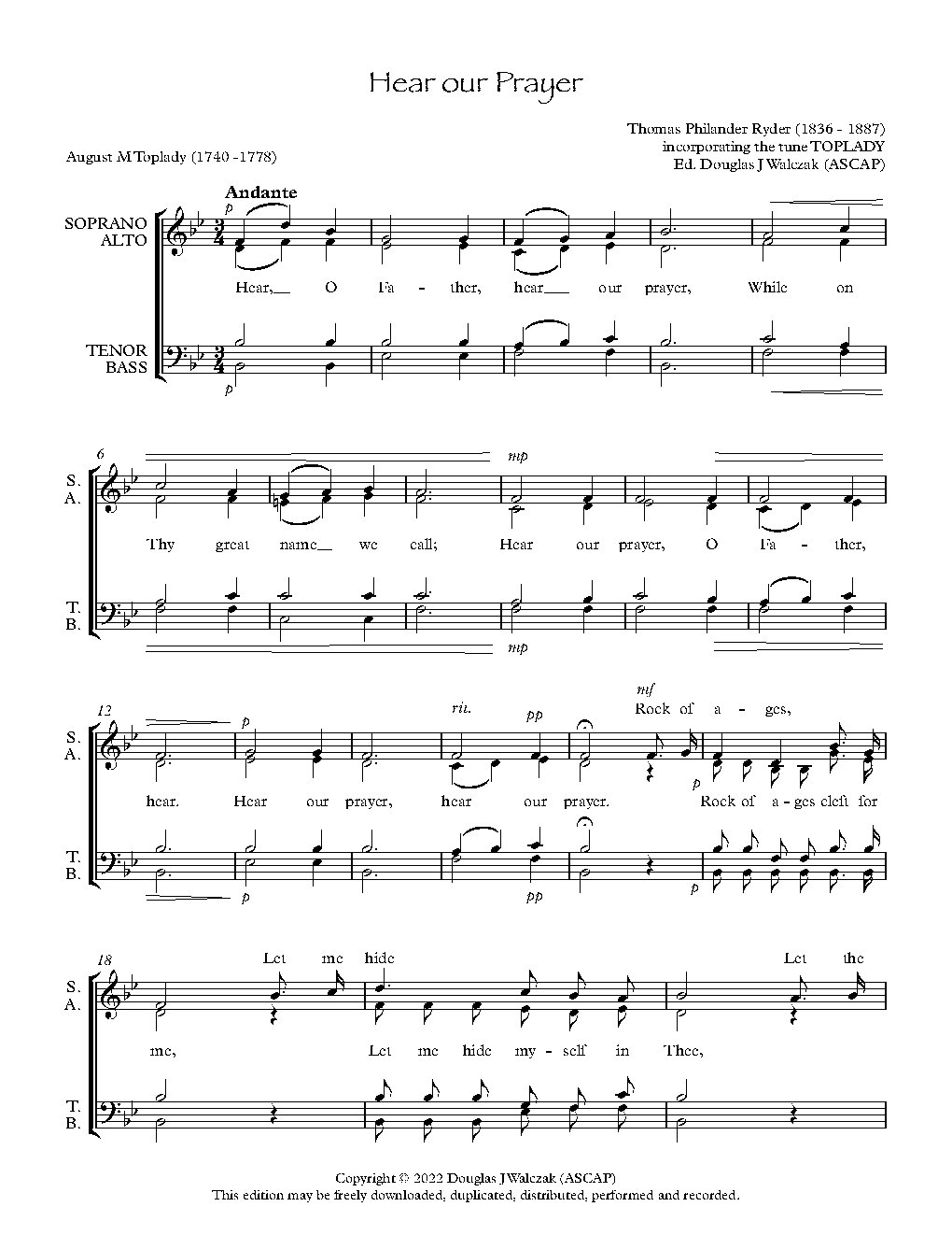 Hear our Prayer - Choir Script PDF Thumbnail
