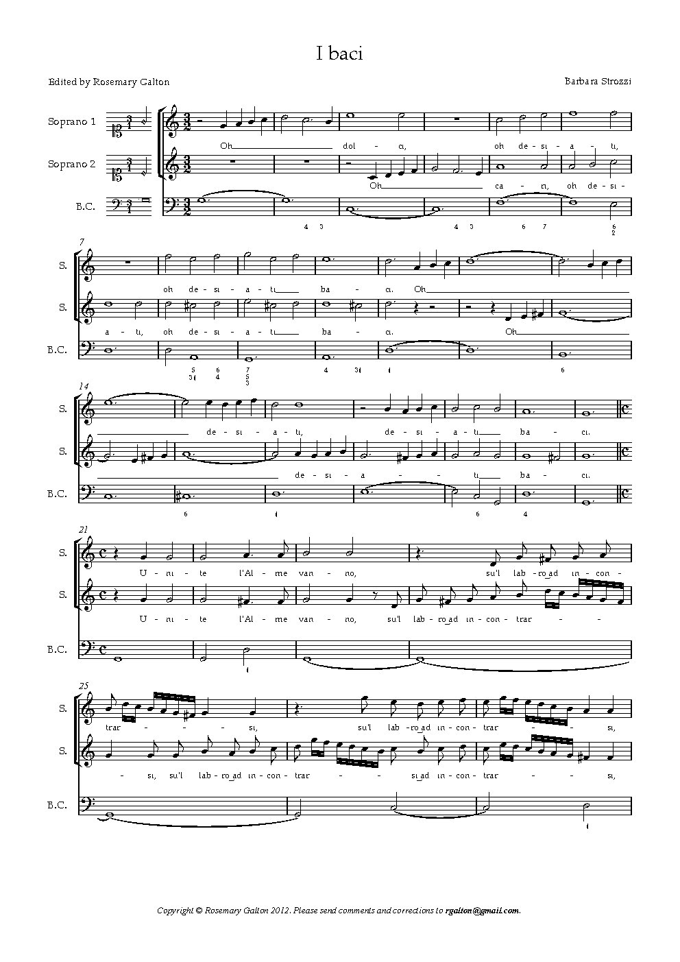 I baci - Choir Script PDF Thumbnail