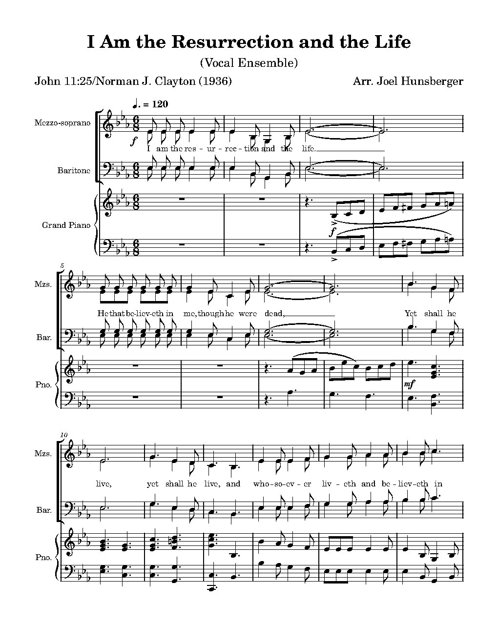I Am the Resurrection and the Life - Choir Script PDF Thumbnail