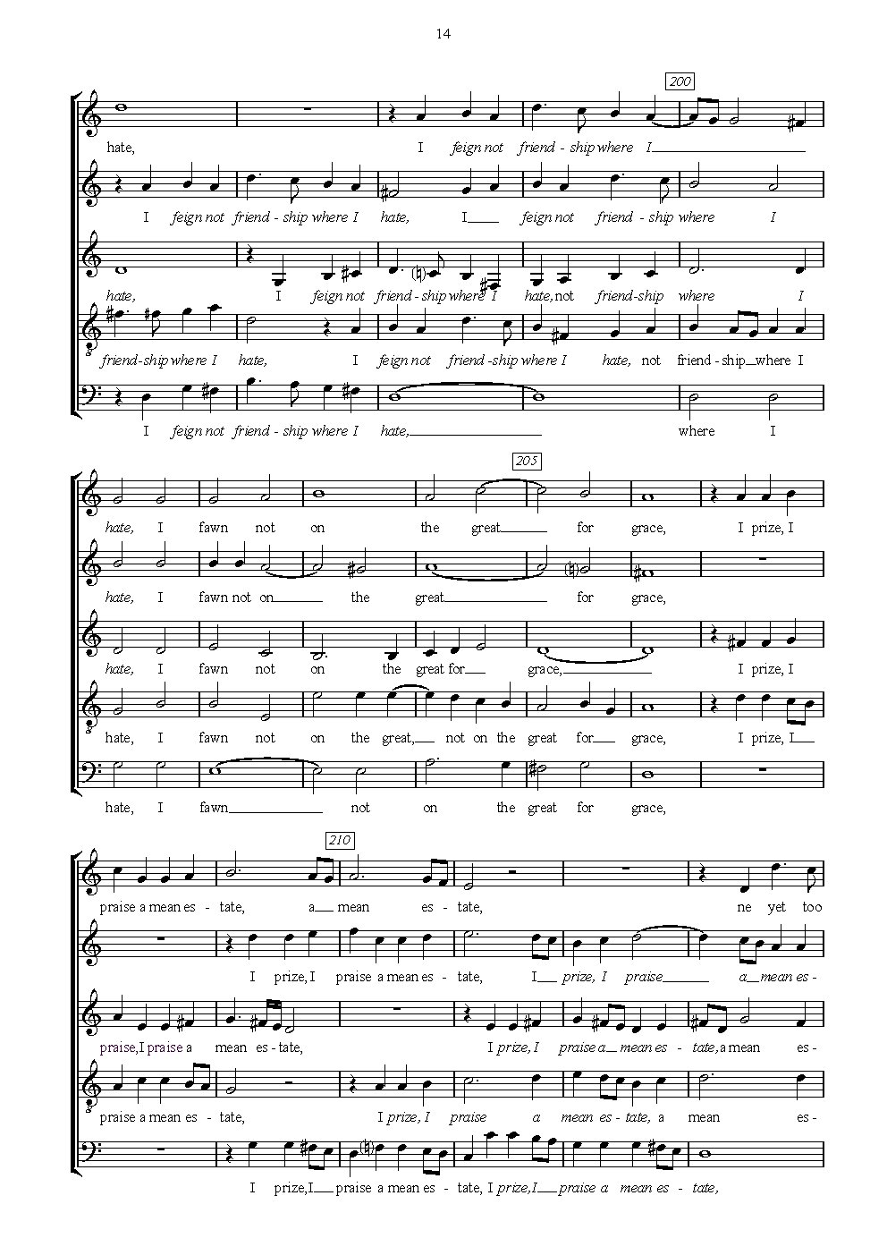 I feign not friendship where I hate - Choir Script PDF Thumbnail