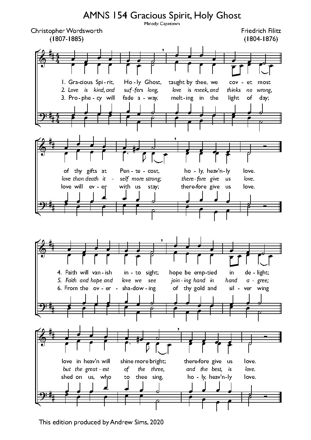 Gracious Spirit, Holy Ghost