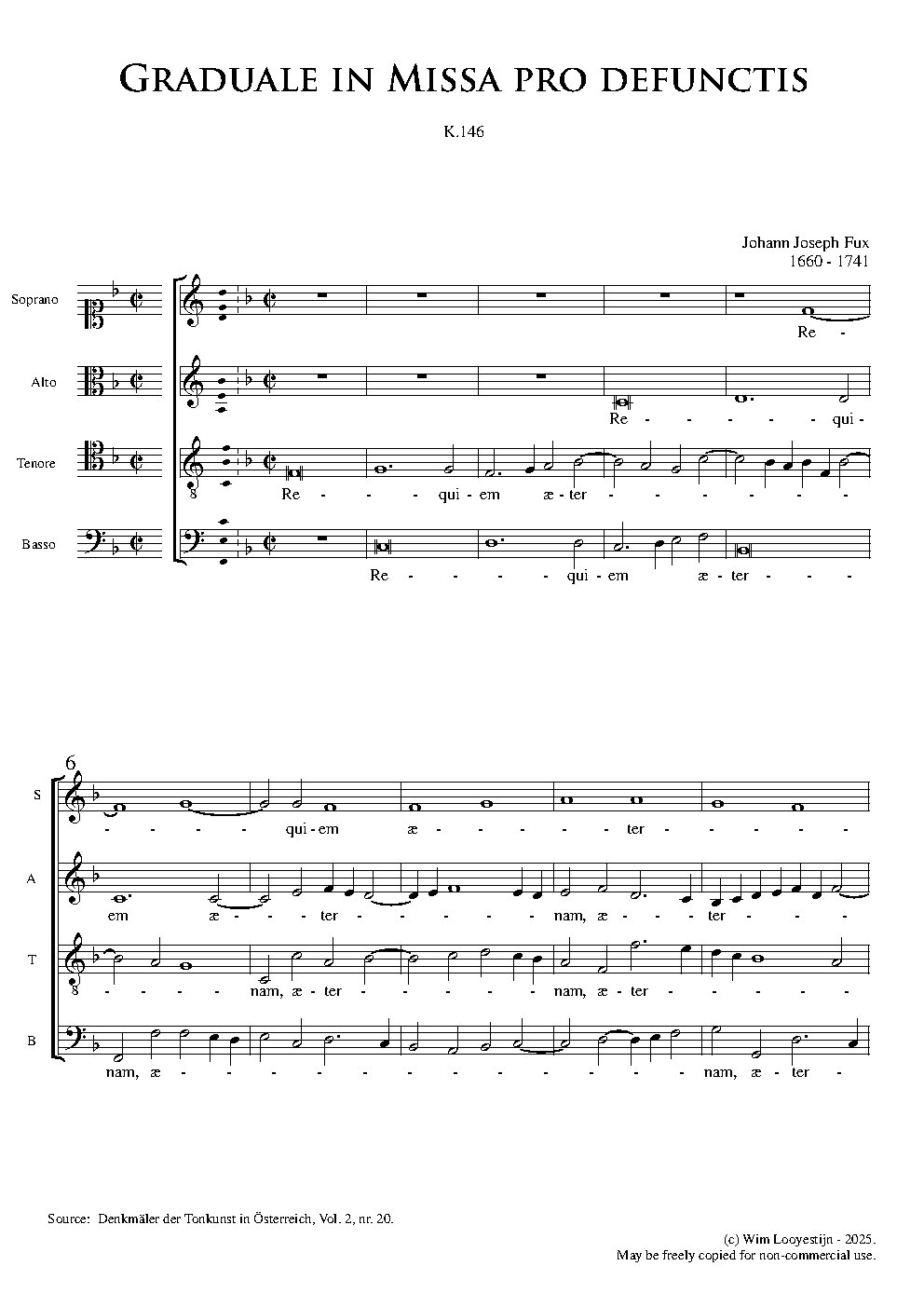 Graduale Missa defunctis K146