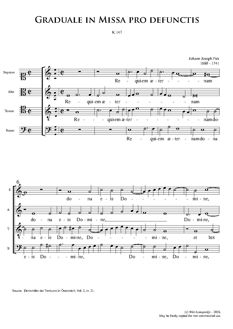 Graduale Missa defunctis K147