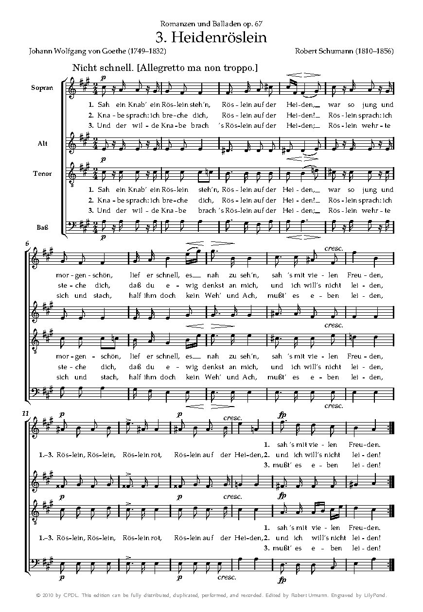 Heidenröslein, Op. 67, No. 3