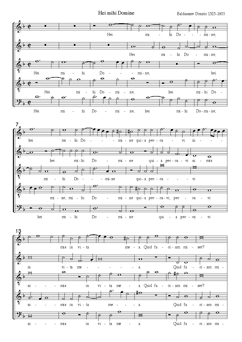 Hei mihi, Domine - Choir Script PDF Thumbnail