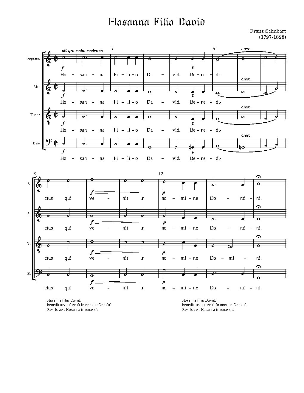 Hosanna Filio David, D696:1