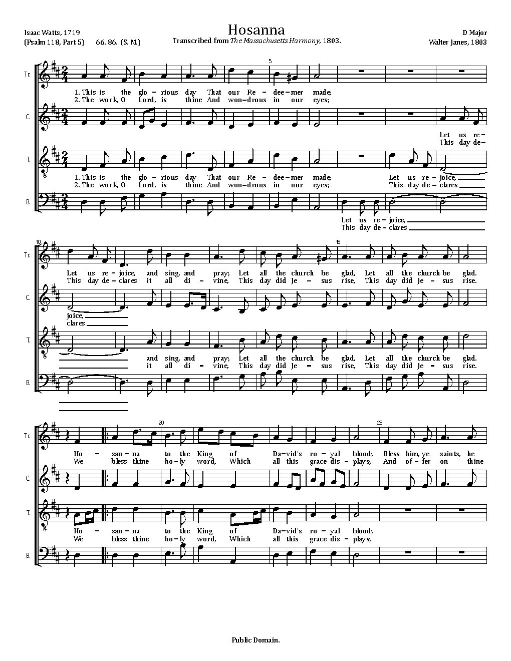 Hosanna - Choir Script PDF Thumbnail