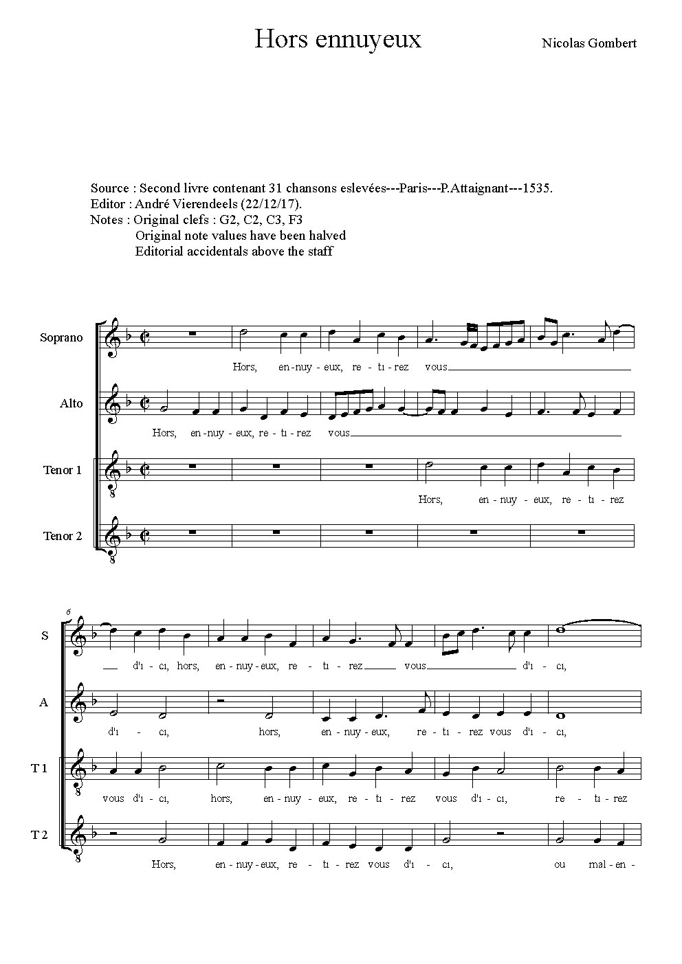 Hors ennuyeux - Choir Script PDF Thumbnail