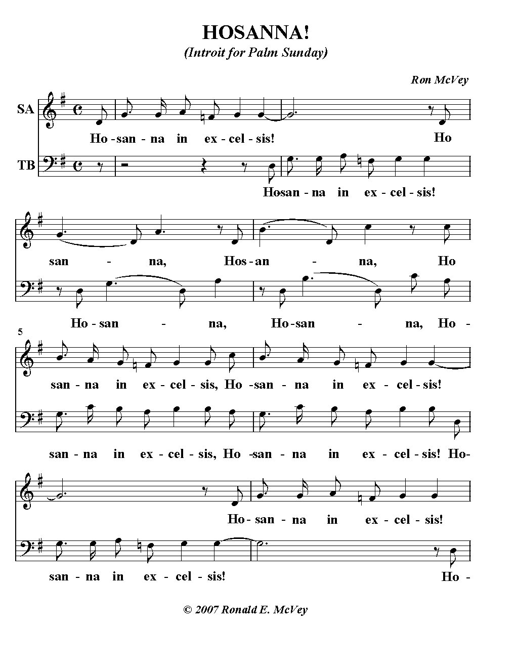 Hosanna!