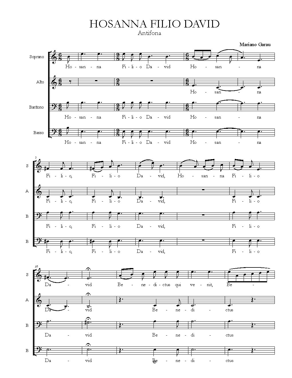 Hosanna Filio David