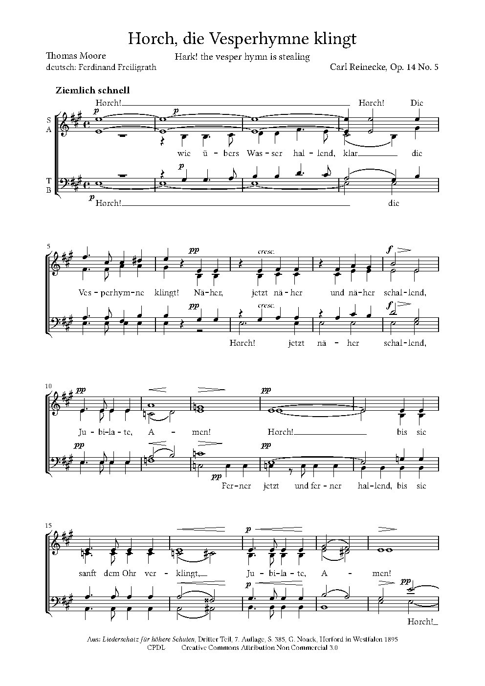 Horch, die Vesperhymne klingt