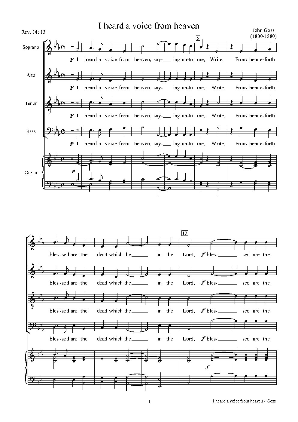 I heard a voice from heaven - Choir Script PDF Thumbnail