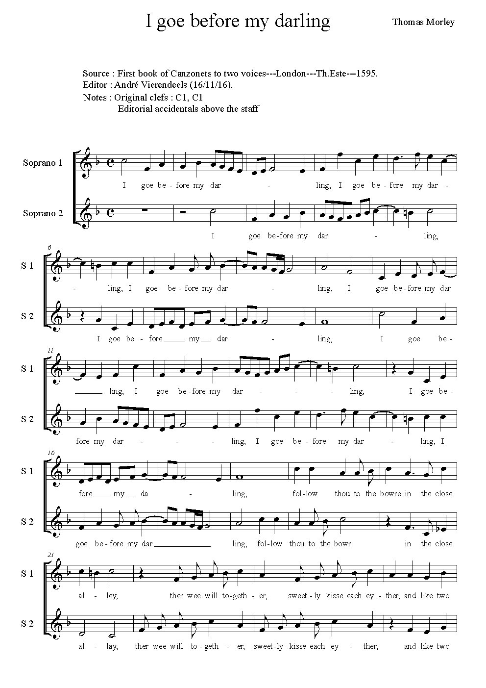 I go before, my darling - Choir Script PDF Thumbnail