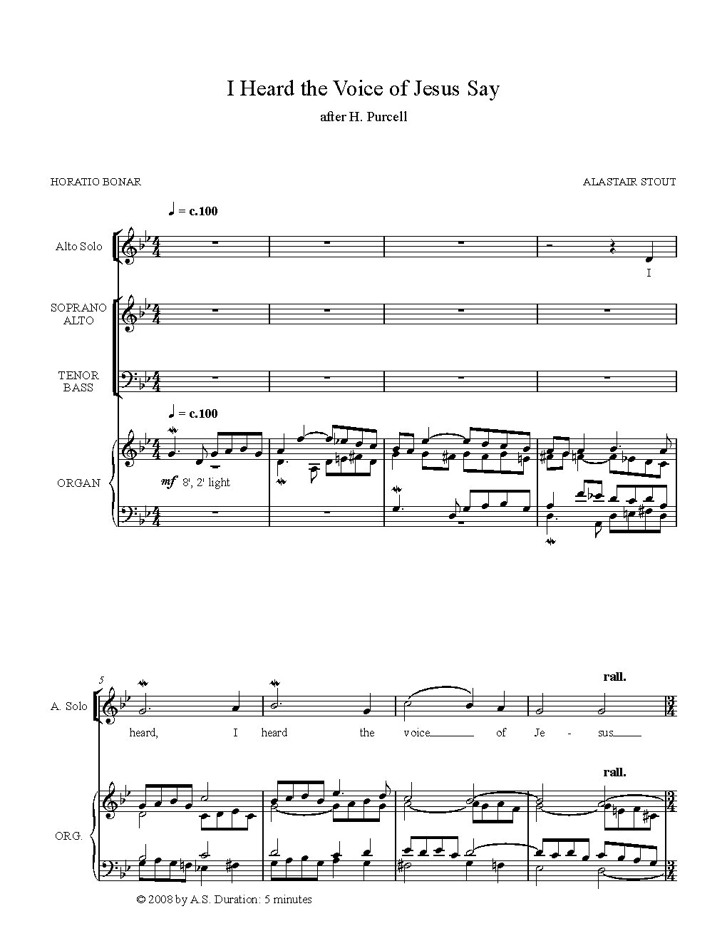 I heard the voice of Jesus say - Choir Script PDF Thumbnail