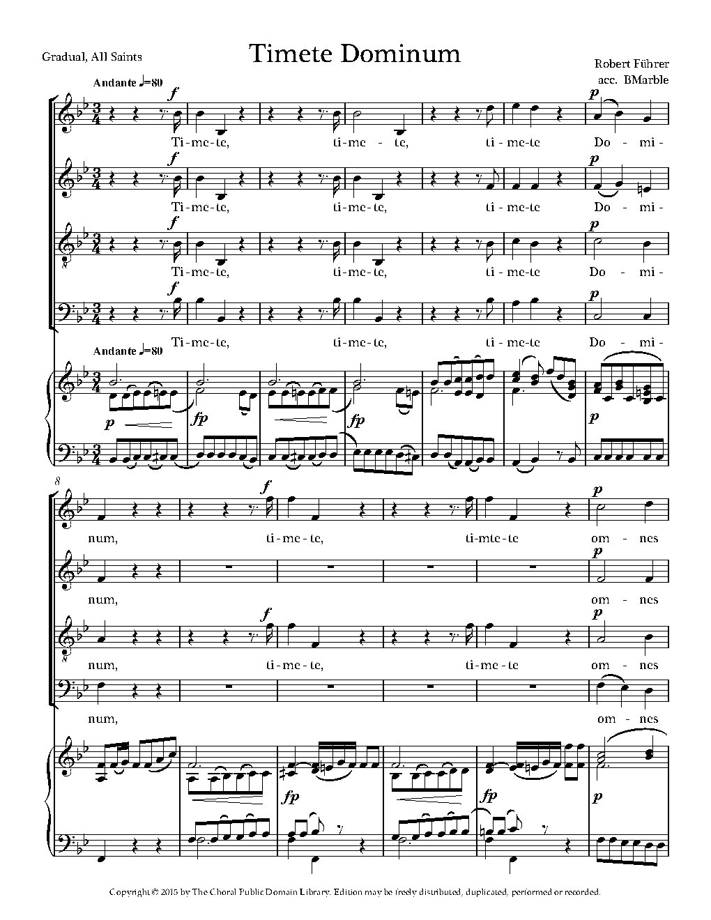Graduale und Offertorium: 'Timete' & 'Justorum animae'